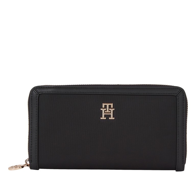 Geldbörse Essential Large Wallet Zip Around Black, Farbe: schwarz, Marke: Tommy Hilfiger, EAN: 8720645812333, Abmessungen in cm: 19x10x2, Bild 1 von 4