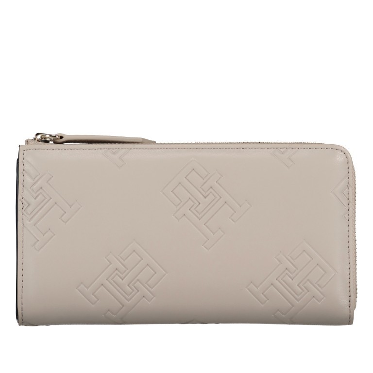 Geldbörse Refined Large Wallet Zip Around Smooth Taupe, Farbe: taupe/khaki, Marke: Tommy Hilfiger, EAN: 8720645810315, Abmessungen in cm: 20x10x4, Bild 1 von 3