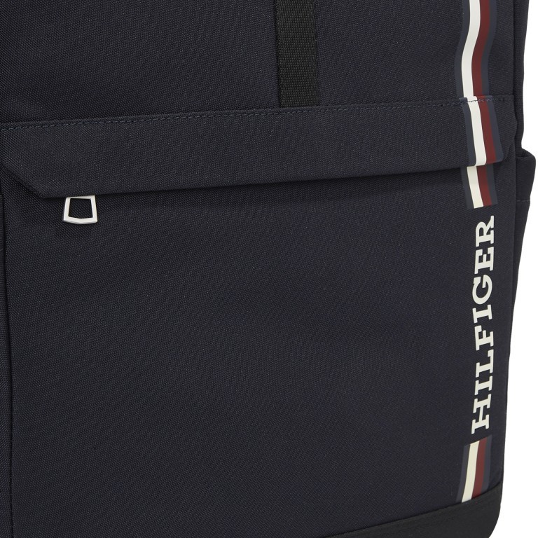 Rucksack Monotype Rolltop Backpack Space Blue, Farbe: blau/petrol, Marke: Tommy Hilfiger, EAN: 8720645813781, Abmessungen in cm: 28x45x13, Bild 4 von 4