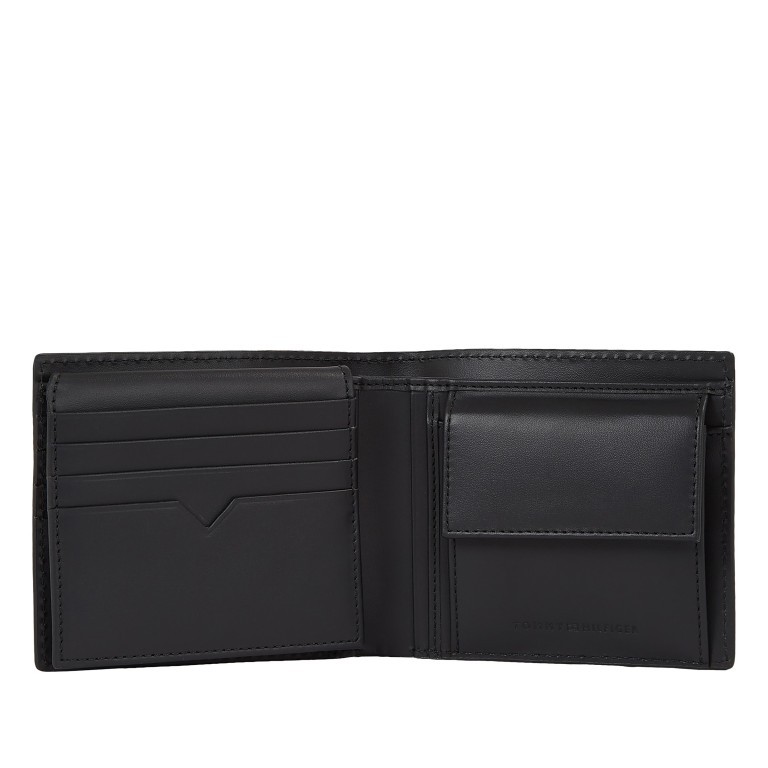 Geldbörse Monogram CC Flap and Coin Black, Farbe: schwarz, Marke: Tommy Hilfiger, EAN: 8720645814191, Abmessungen in cm: 12x9.5x2.5, Bild 3 von 4