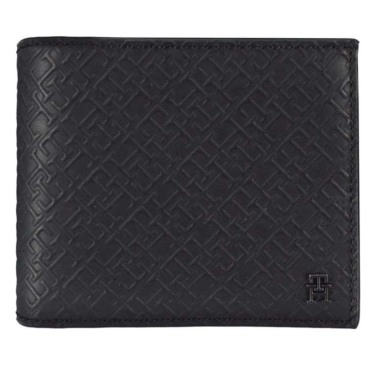 Geldbörse Monogram CC Flap and Coin Black, Farbe: schwarz, Marke: Tommy Hilfiger, EAN: 8720645814191, Abmessungen in cm: 12x9.5x2.5, Bild 1 von 4