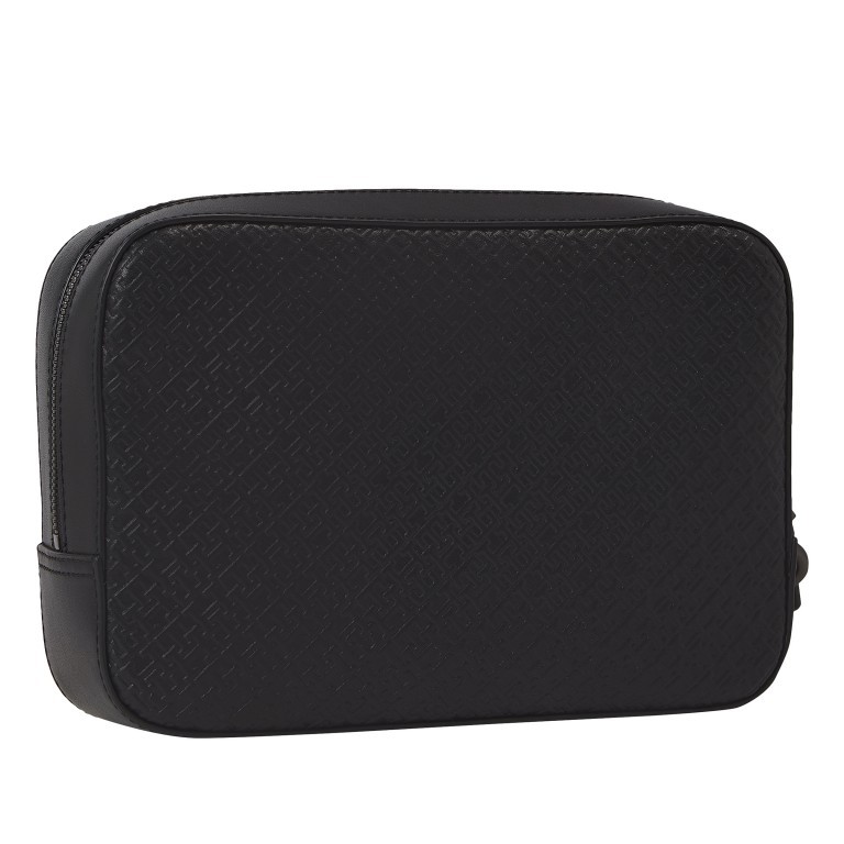Kulturbeutel Monogram Washbag Black, Farbe: schwarz, Marke: Tommy Hilfiger, EAN: 8720645817802, Abmessungen in cm: 25x18x7.5, Bild 2 von 3