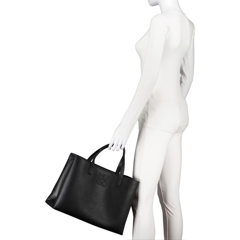 Handtasche Bel Workbag Black, Farbe: schwarz, Marke: HUGO, EAN: 4063539987552, Abmessungen in cm: 38.3x26.5x13, Bild 4 von 7
