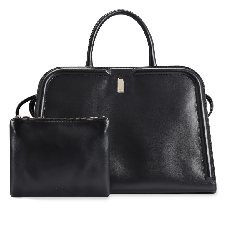 Aktentasche Ariell Business Tote mit herausnehmbarem Etui Black, Farbe: schwarz, Marke: Boss, EAN: 4063539993638, Abmessungen in cm: 39x27x16.5, Bild 1 von 3