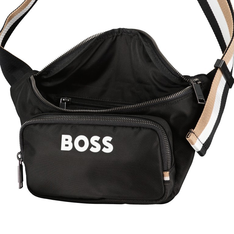 Gürteltasche Catch Bumbag Black, Farbe: schwarz, Marke: BOSS, EAN: 4063539997254, Abmessungen in cm: 30x15x5, Bild 6 von 6