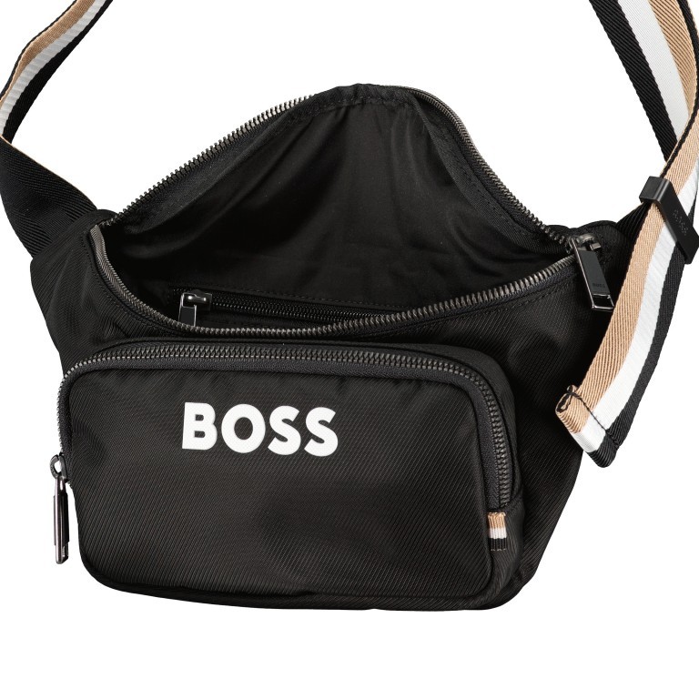 Gürteltasche Catch Bumbag Black, Farbe: schwarz, Marke: Boss, EAN: 4063539997254, Abmessungen in cm: 30x15x5, Bild 6 von 6