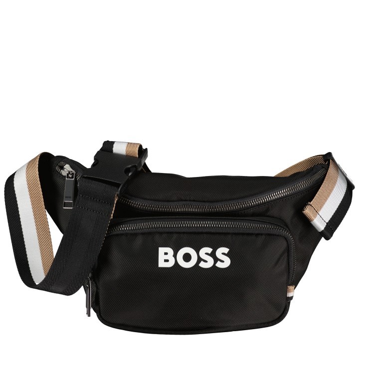 Gürteltasche Catch Bumbag Black, Farbe: schwarz, Marke: BOSS, EAN: 4063539997254, Abmessungen in cm: 30x15x5, Bild 1 von 6