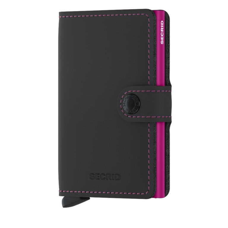 Geldbörse Miniwallet Matte Black Fuchsia, Farbe: rosa/pink, Marke: Secrid, EAN: 8718215284192, Abmessungen in cm: 6.8x10.2x2.1, Bild 1 von 5