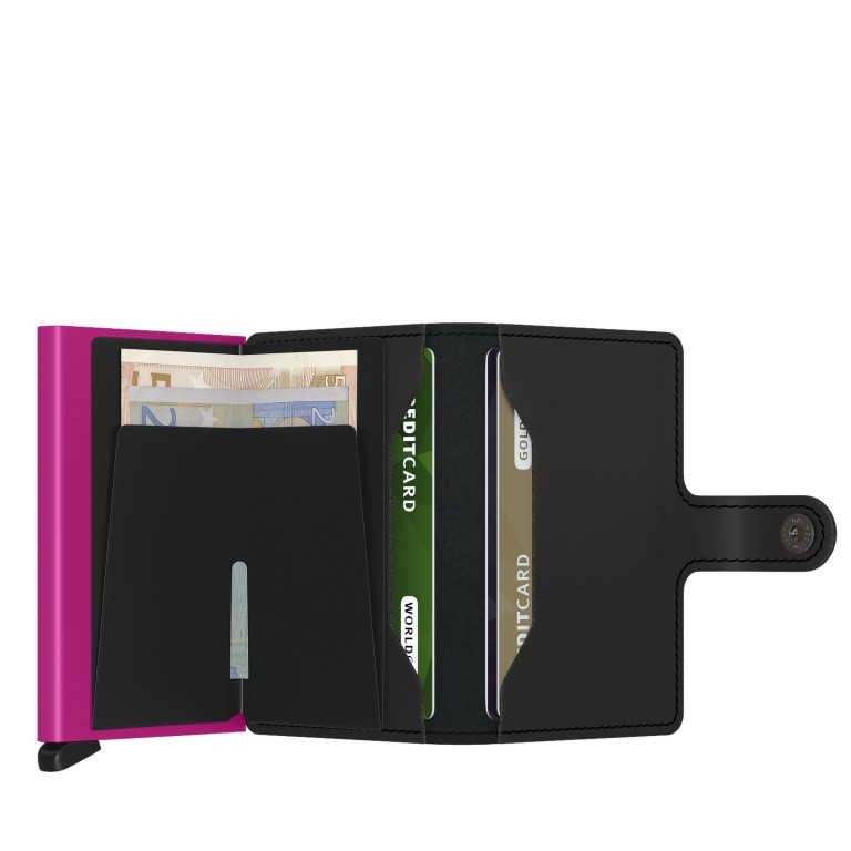 Geldbörse Miniwallet Matte Black Fuchsia, Farbe: rosa/pink, Marke: Secrid, EAN: 8718215284192, Abmessungen in cm: 6.8x10.2x2.1, Bild 3 von 5