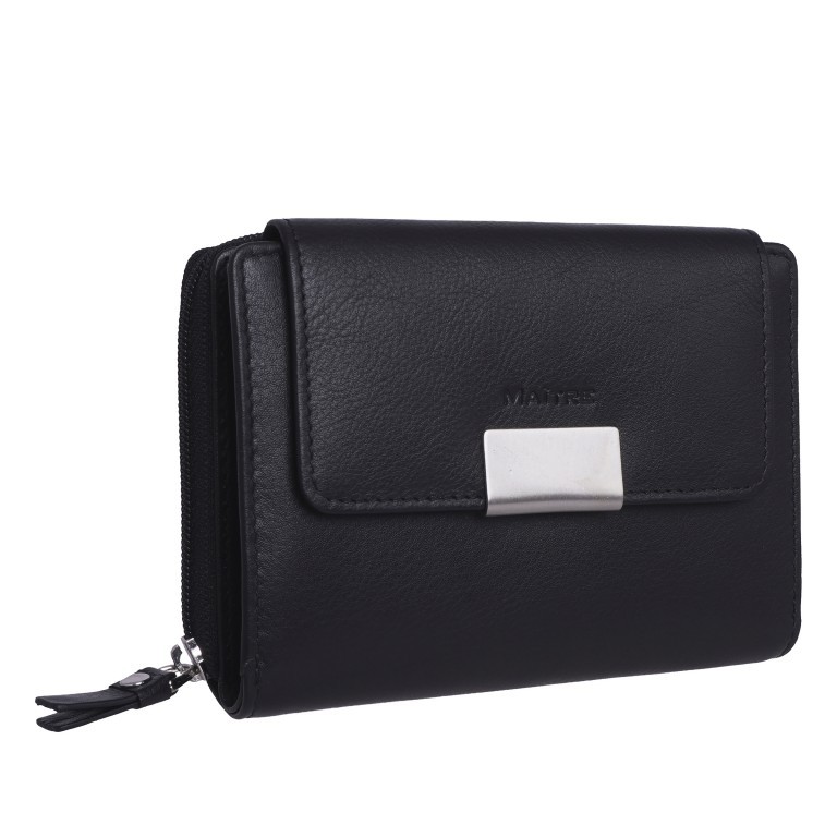 Geldbörse Helena Diethilde mit RFID-Schutz Schwarz, Farbe: schwarz, Marke: Maitre, EAN: 4006053796026, Abmessungen in cm: 12.5x9.5x3, Bild 2 von 5