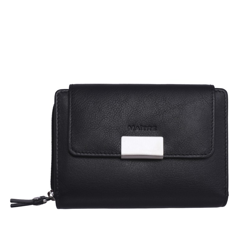 Geldbörse Helena Diethilde mit RFID-Schutz Schwarz, Farbe: schwarz, Marke: Maitre, EAN: 4006053796026, Abmessungen in cm: 12.5x9.5x3, Bild 1 von 5