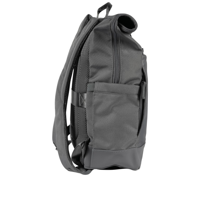 Rucksack BBRS77-F mit Rolltop Dark Grey, Farbe: grau, Marke: Blackbeat, EAN: 4066727001061, Abmessungen in cm: 25.5x40x15, Bild 2 von 6