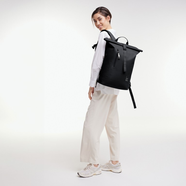 Rucksack Rolltop Lite 2.0 Monochrome Black, Farbe: schwarz, Marke: Got Bag, EAN: 4260483886461, Abmessungen in cm: 32x42x15, Bild 6 von 12