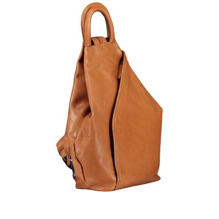 Rucksack Cognac, Farbe: cognac, Marke: Hausfelder Manufaktur, EAN: 4065646015623, Abmessungen in cm: 25.5x34x12, Bild 2 von 7