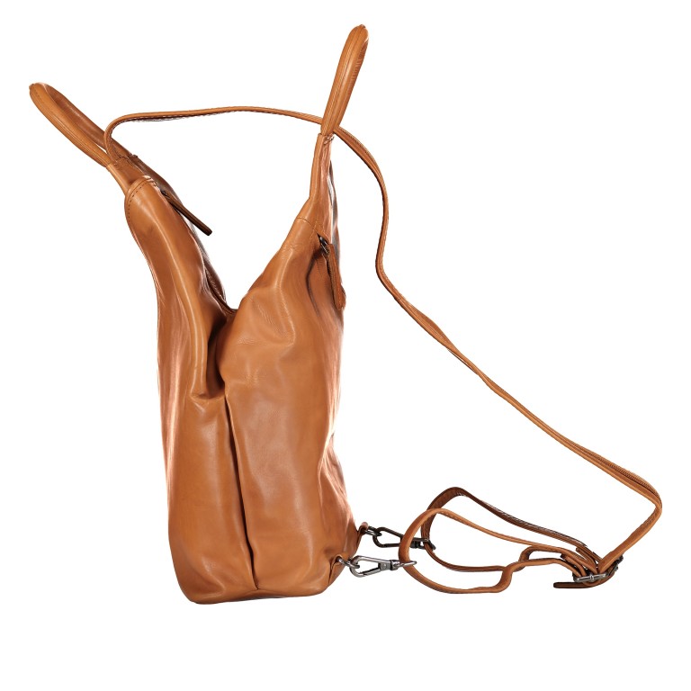 Rucksack Cognac, Farbe: cognac, Marke: Hausfelder Manufaktur, EAN: 4065646015623, Abmessungen in cm: 25.5x34x12, Bild 3 von 7