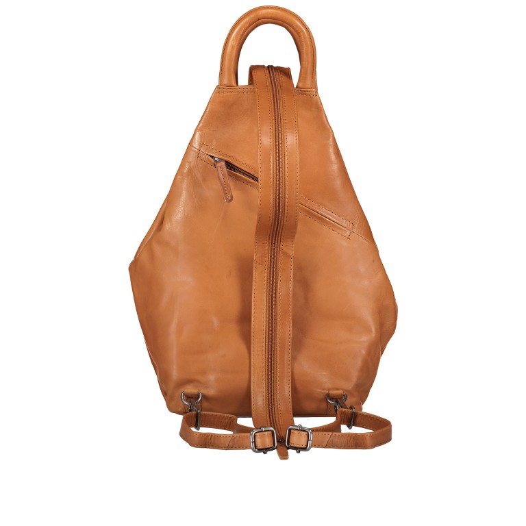 Rucksack Cognac, Farbe: cognac, Marke: Hausfelder Manufaktur, EAN: 4065646015623, Abmessungen in cm: 25.5x34x12, Bild 4 von 7