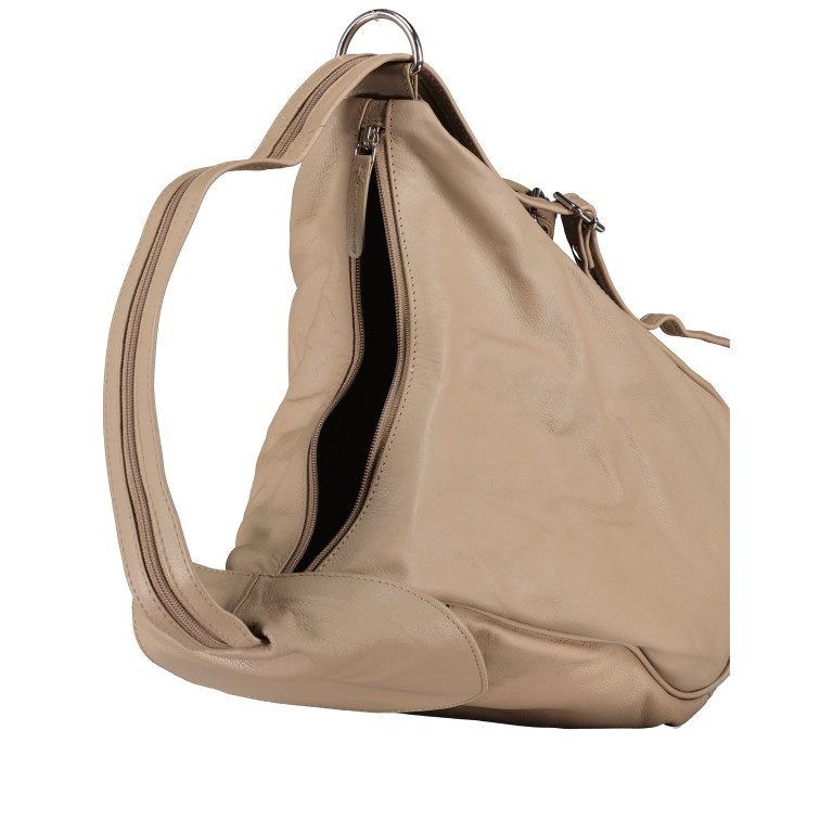 Rucksack Taupe, Farbe: grau, Marke: Hausfelder Manufaktur, EAN: 4065646015630, Abmessungen in cm: 21x32x13, Bild 6 von 7