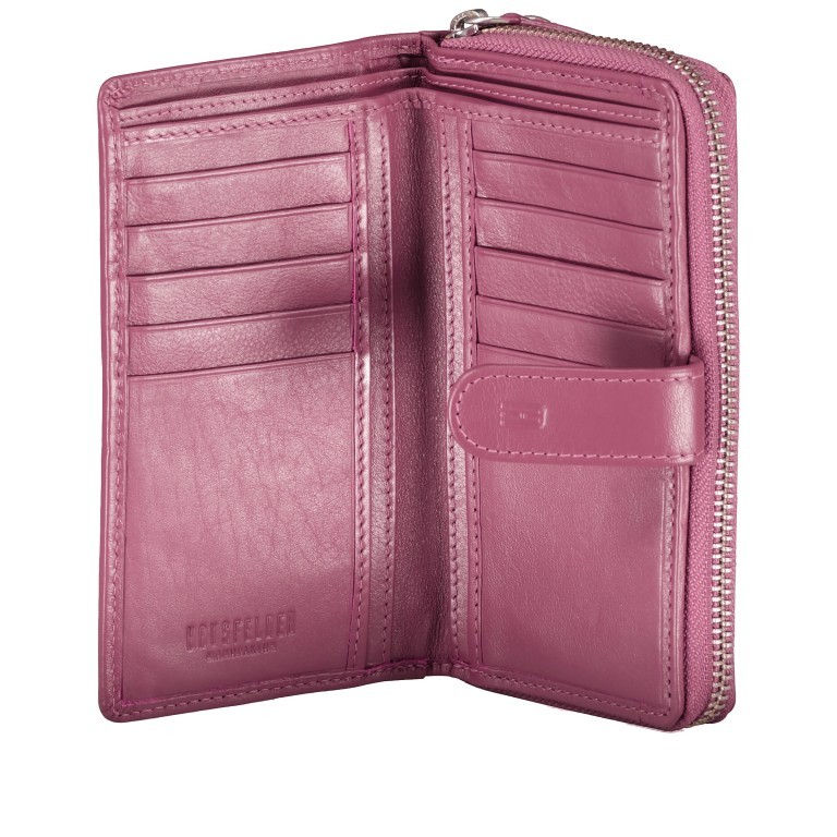Geldbörse Nappa mit RFID-Schutz Pink, Farbe: rosa/pink, Marke: Hausfelder Manufaktur, EAN: 4065646016385, Abmessungen in cm: 15.5x9.5x2, Bild 4 von 5