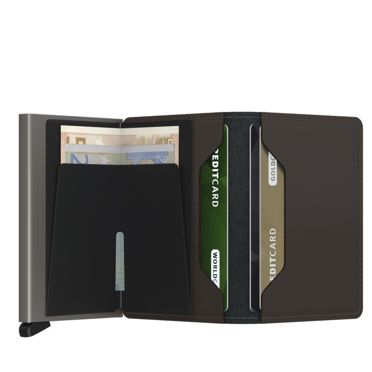 Geldbörse Slimwallet Matte Truffle, Farbe: braun, Marke: Secrid, EAN: 8718215284222, Abmessungen in cm: 6.8x10.2x1.6, Bild 3 von 5