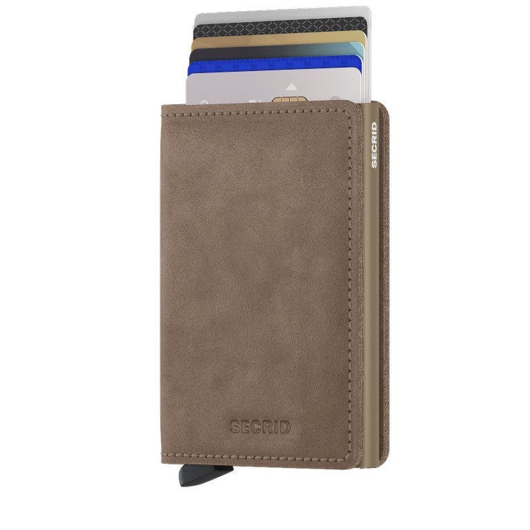 Geldbörse Slimwallet Vintage Taupe, Farbe: taupe/khaki, Marke: Secrid, EAN: 8718215284185, Abmessungen in cm: 6.8x10.2x1.6, Bild 6 von 6