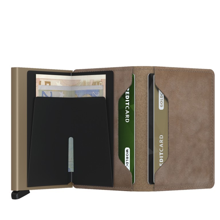 Geldbörse Slimwallet Vintage Taupe, Farbe: taupe/khaki, Marke: Secrid, EAN: 8718215284185, Abmessungen in cm: 6.8x10.2x1.6, Bild 4 von 6