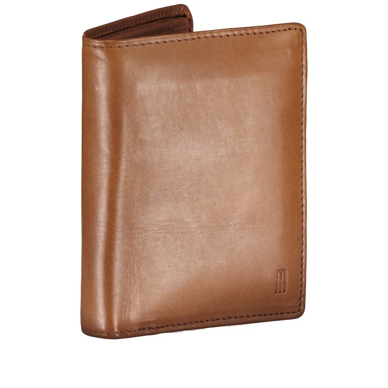 Geldbörse Vintage mit RFID-Schutz Dark Cognac, Farbe: cognac, Marke: Hausfelder Manufaktur, EAN: 4065646017832, Abmessungen in cm: 9.5x12x2.5, Bild 2 von 5
