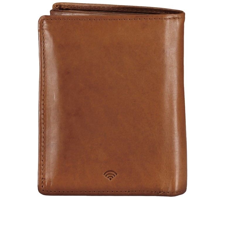 Geldbörse Vintage mit RFID-Schutz Dark Cognac, Farbe: cognac, Marke: Hausfelder Manufaktur, EAN: 4065646017832, Abmessungen in cm: 9.5x12x2.5, Bild 3 von 5