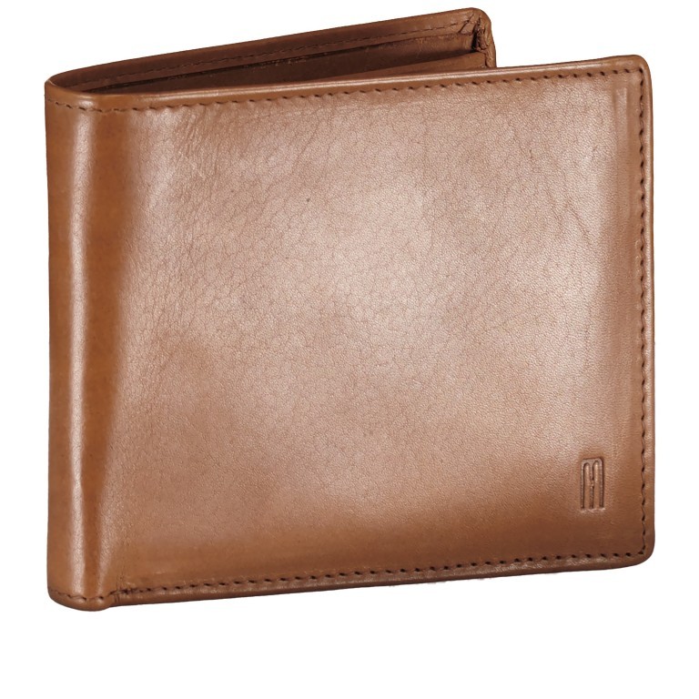 Geldbörse Vintage mit RFID-Schutz Dark Cognac, Farbe: cognac, Marke: Hausfelder Manufaktur, EAN: 4065646016316, Abmessungen in cm: 12x10x2, Bild 2 von 4