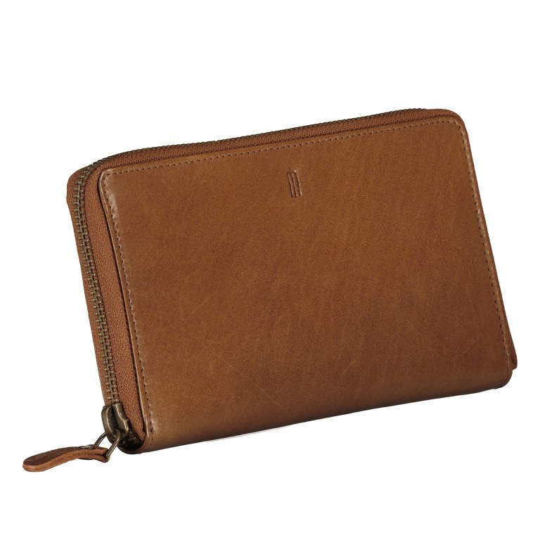 Geldbörse Vintage mit RFID-Schutz Dark Cognac, Farbe: cognac, Marke: Hausfelder Manufaktur, EAN: 4065646016347, Abmessungen in cm: 19x11x2, Bild 2 von 4