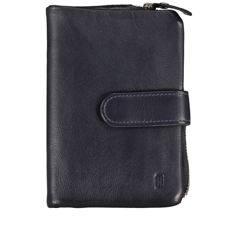 Geldbörse Nappa mit RFID-Schutz Dunkelblau, Farbe: blau/petrol, Marke: Hausfelder Manufaktur, EAN: 4065646016507, Abmessungen in cm: 10x14.5x2, Bild 1 von 5