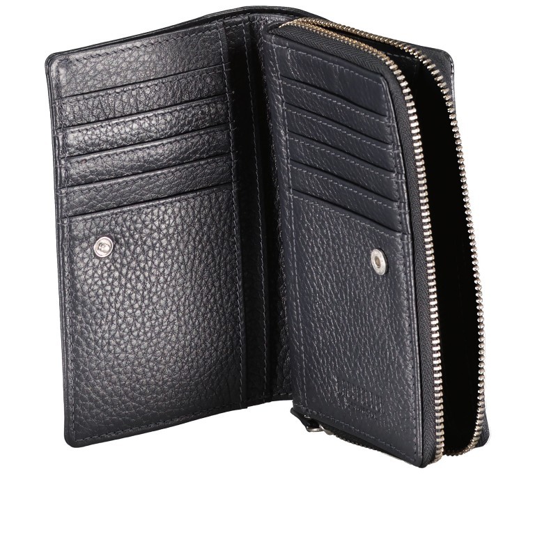 Geldbörse Dark Blue, Farbe: blau/petrol, Marke: Hausfelder Manufaktur, EAN: 4065646016538, Abmessungen in cm: 14.5x9x2, Bild 4 von 5
