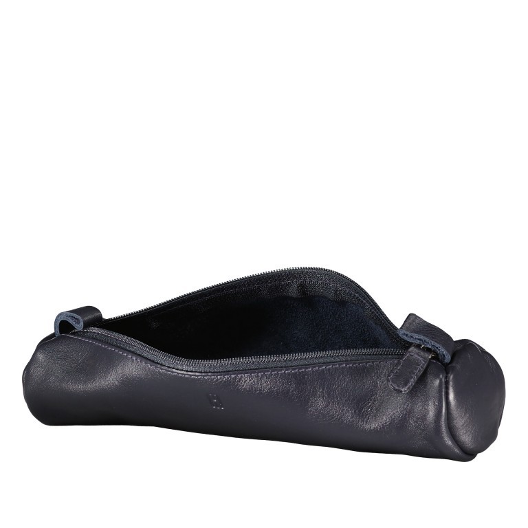 Stiftrolle Nappa Dunkelblau, Farbe: blau/petrol, Marke: Hausfelder Manufaktur, EAN: 4065646016613, Abmessungen in cm: 19.5x4.5x4.5, Bild 4 von 4
