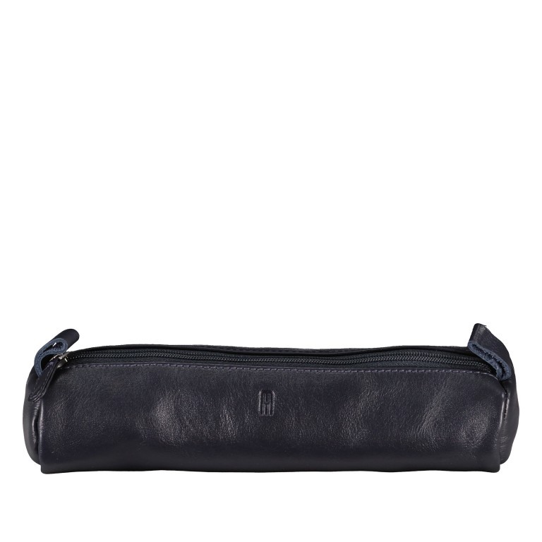 Stiftrolle Nappa Dunkelblau, Farbe: blau/petrol, Marke: Hausfelder Manufaktur, EAN: 4065646016613, Abmessungen in cm: 19.5x4.5x4.5, Bild 1 von 4
