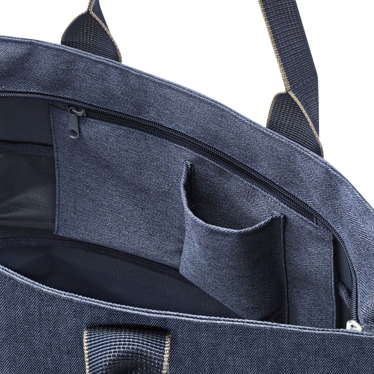 Shopper E1 erweiterbar Heringbone Dark Blue, Farbe: blau/petrol, Marke: Reisenthel, EAN: 4012013733765, Abmessungen in cm: 50x26.5x15.5, Bild 3 von 3