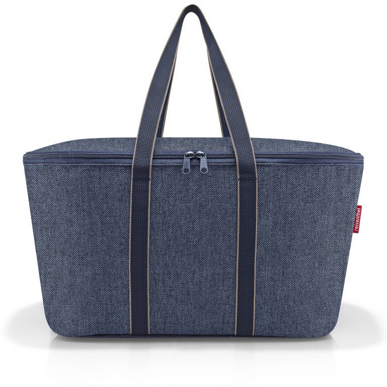 Kühltasche Coolerbag Heringbone Dark Blue, Farbe: blau/petrol, Marke: Reisenthel, EAN: 4012013734236, Abmessungen in cm: 44.5x24.5x25, Bild 2 von 3