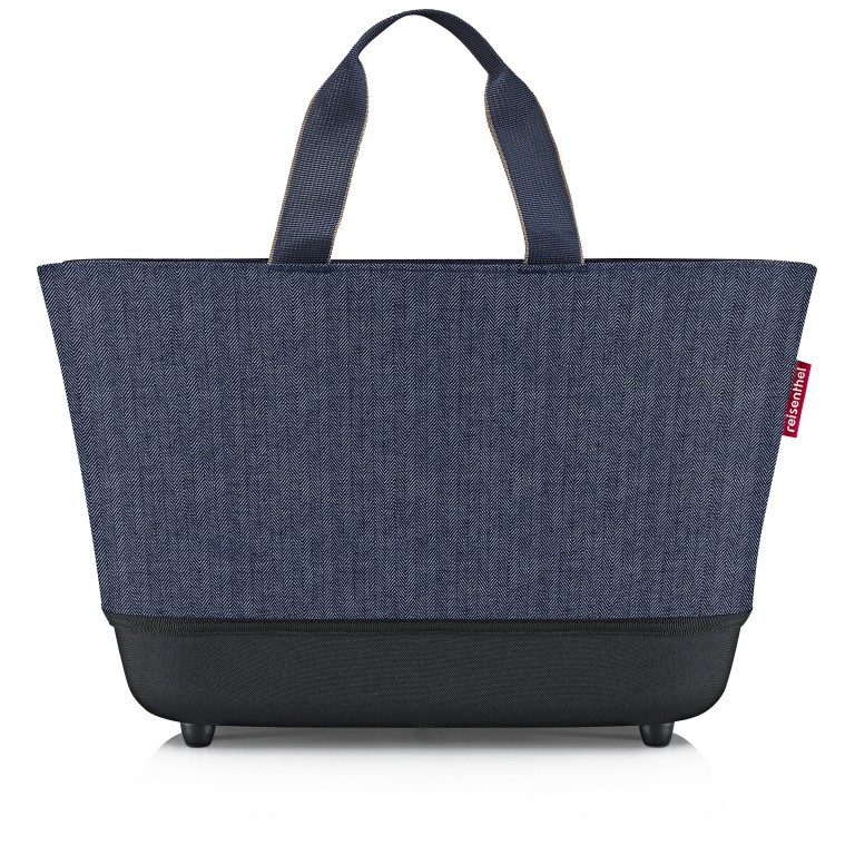 Tasche Shoppingbasket Heringbone Dark Blue, Farbe: blau/petrol, Marke: Reisenthel, EAN: 4012013734250, Abmessungen in cm: 48x28x33, Bild 1 von 5