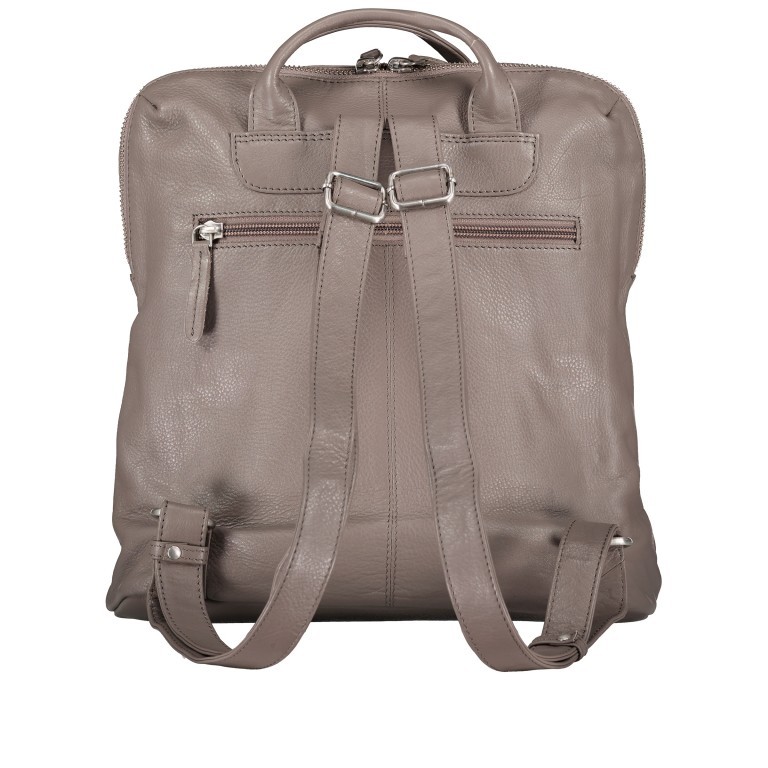 Rucksack Nappa Grey, Farbe: grau, Marke: Hausfelder Manufaktur, EAN: 4065646015302, Abmessungen in cm: 28x30x14, Bild 4 von 7