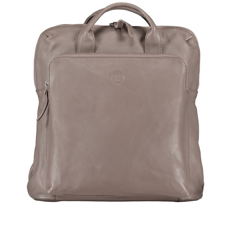 Rucksack Nappa Grey, Farbe: grau, Marke: Hausfelder Manufaktur, EAN: 4065646015302, Abmessungen in cm: 28x30x14, Bild 1 von 7