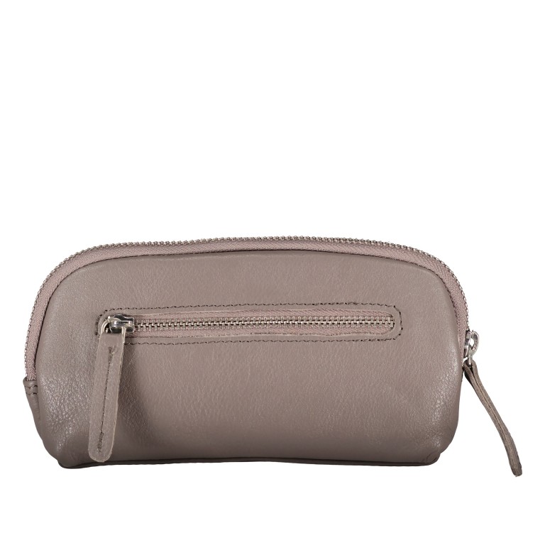 Etui / Mäppchen Nappa Mittelgrau, Farbe: taupe/khaki, Marke: Hausfelder Manufaktur, EAN: 4065646015326, Abmessungen in cm: 17x9x3, Bild 3 von 4