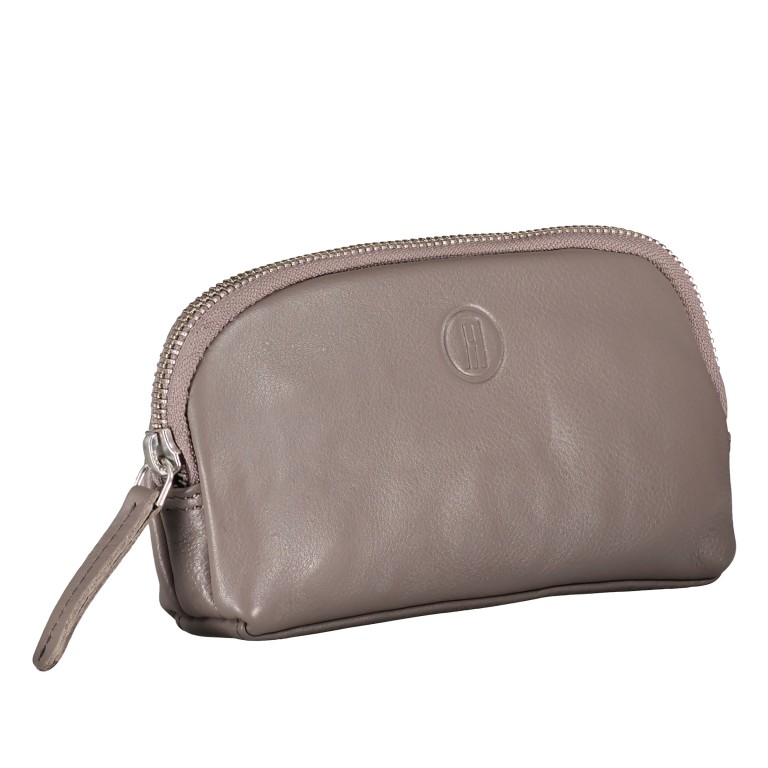 Etui / Mäppchen Nappa Mittelgrau, Farbe: taupe/khaki, Marke: Hausfelder Manufaktur, EAN: 4065646015326, Abmessungen in cm: 17x9x3, Bild 2 von 4