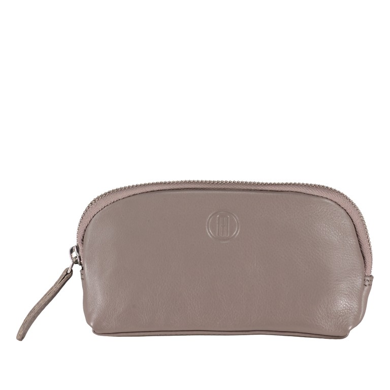 Etui / Mäppchen Nappa Mittelgrau, Farbe: taupe/khaki, Marke: Hausfelder Manufaktur, EAN: 4065646015326, Abmessungen in cm: 17x9x3, Bild 1 von 4