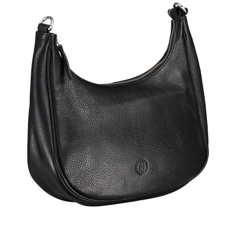 Beuteltasche Schwarz, Farbe: schwarz, Marke: Hausfelder Manufaktur, EAN: 4065646015388, Abmessungen in cm: 26.5x23.5x7.5, Bild 2 von 8