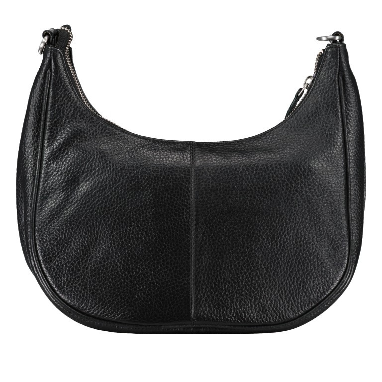 Beuteltasche Schwarz, Farbe: schwarz, Marke: Hausfelder Manufaktur, EAN: 4065646015388, Abmessungen in cm: 26.5x23.5x7.5, Bild 3 von 8