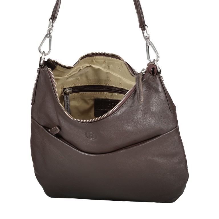 Beuteltasche Nappa Dark Blue, Farbe: blau/petrol, Marke: Hausfelder Manufaktur, EAN: 4065646015418, Abmessungen in cm: 29x26.5x6, Bild 7 von 7