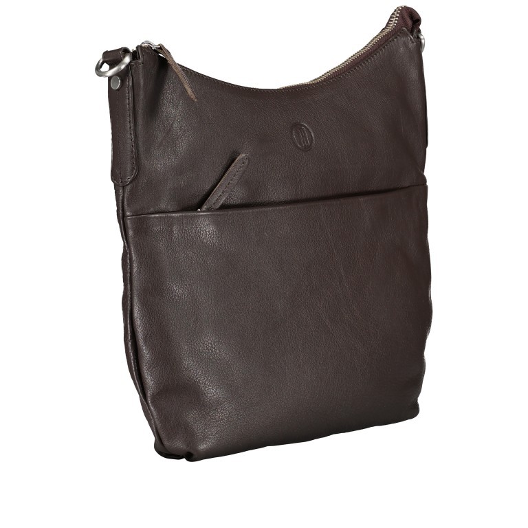 Beuteltasche Nappa Dark Blue, Farbe: blau/petrol, Marke: Hausfelder Manufaktur, EAN: 4065646015418, Abmessungen in cm: 29x26.5x6, Bild 2 von 7