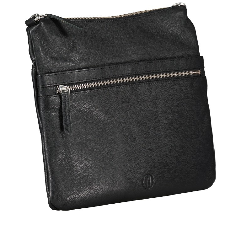 Umhängetasche Black, Farbe: schwarz, Marke: Hausfelder Manufaktur, EAN: 4065646015432, Abmessungen in cm: 30x26x2, Bild 2 von 6
