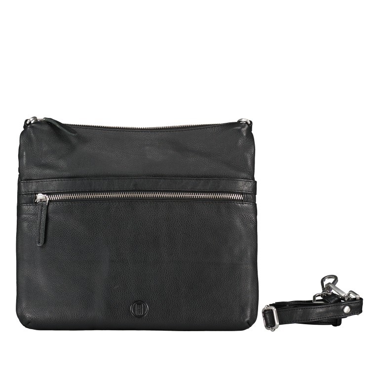 Umhängetasche Black, Farbe: schwarz, Marke: Hausfelder Manufaktur, EAN: 4065646015432, Abmessungen in cm: 30x26x2, Bild 1 von 6