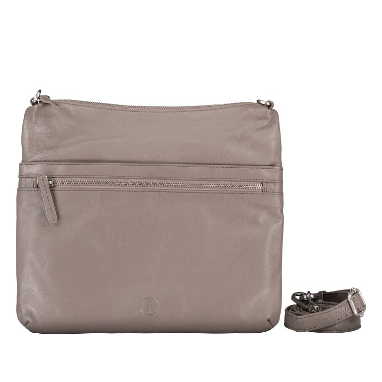 Umhängetasche Mid Grey, Farbe: taupe/khaki, Marke: Hausfelder Manufaktur, EAN: 4065646015456, Abmessungen in cm: 30x26x2, Bild 1 von 6