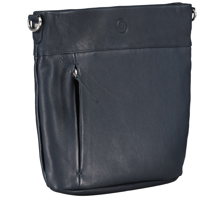 Umhängetasche Nappa Dark Blue, Farbe: blau/petrol, Marke: Hausfelder Manufaktur, EAN: 4065646015524, Abmessungen in cm: 22.5x24.5x6.5, Bild 2 von 6