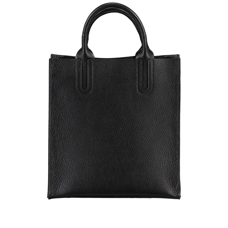 Tasche mit zwei Schulterriemen Schwarz, Farbe: schwarz, Marke: Hausfelder Manufaktur, EAN: 4065646017917, Abmessungen in cm: 26x28x10, Bild 3 von 7